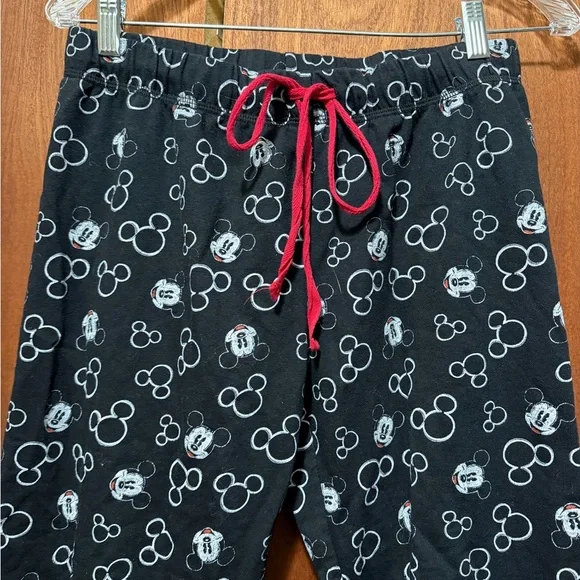 Juniors Mickey Mouse Pajama Pants with Red Drawstring - Picture 2 of 6